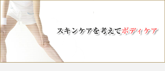 スキンケアを考えてボディケア